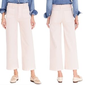 J. Crew Point Sur Washed Wide Leg Crop Pants Subtle Pink